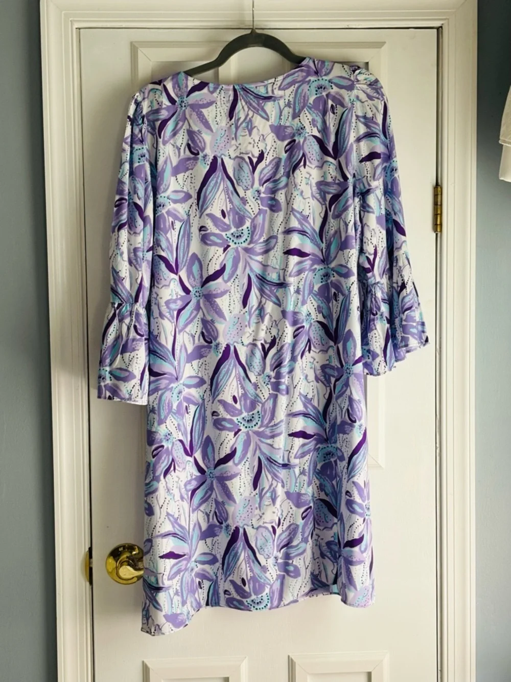 Lilly Pulitzer NWT Danika Tunic Dress Purple Elephant In The Bloom Size 10 - Picture 9 of 9